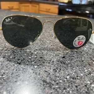 Authentic RayBan Polarized Aviators New